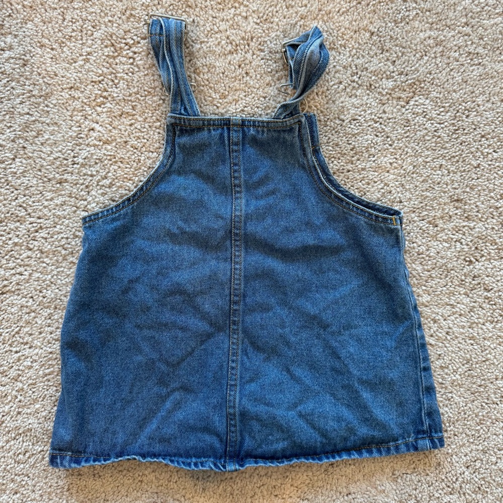 Vintage Mickey & Co Baby Minnie Mouse Embroidered Denim Jumper Dress Size 2T - Picture 3 of 3